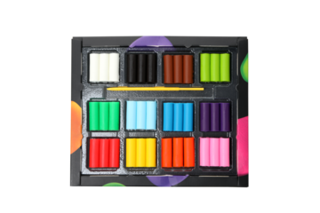 PNG, a set of colored plasticine, isolated on a white background.