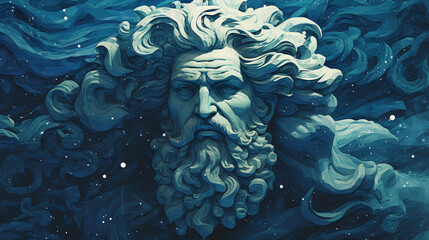 Neptune the Roman God of the Ocean and Waterways