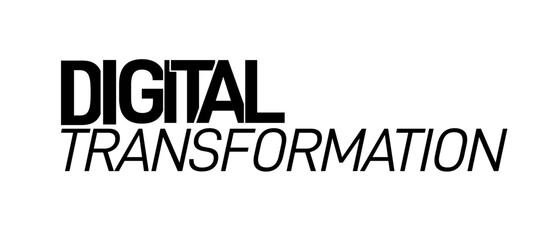 Digital transformation typography poster