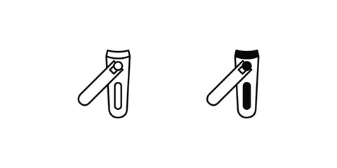 nail clipper icon with white background vector stock illustration - obrazy, fototapety, plakaty