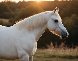 white horse portrait, high-quality wallpapers