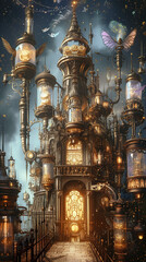 Obraz premium Steampunk castle