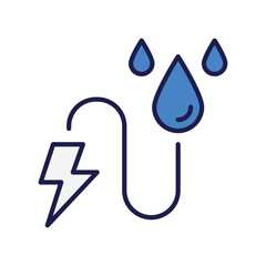hydro power icon with white background vector stock illustration