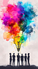 Generating ideas with a burst of vibrant colors