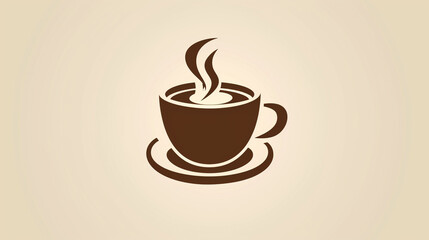 Classic Coffee Cup: A clean and simple logo featuring a classic coffee cup, coffee cup, vector logo