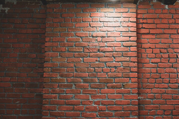 brick background red brown spotlight