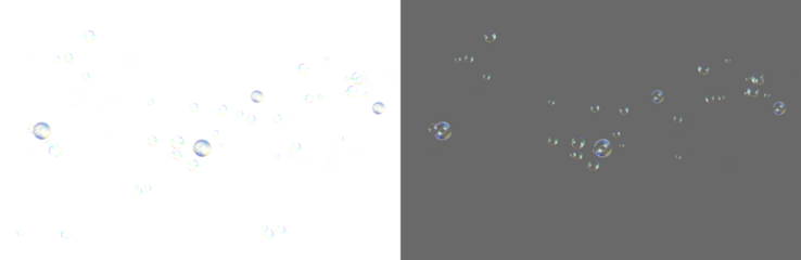 Soap bubble floating transparent background. Realistic air water soap foam bubble with rainbow colors. Bubble frame border PNG