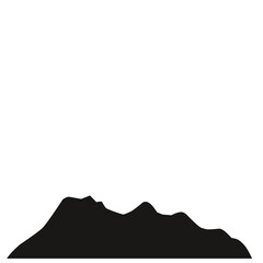 Flat Mountain silhouette, mountain vector