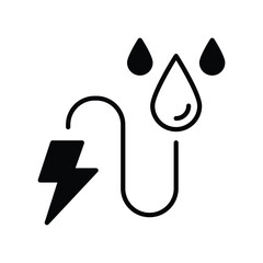 hydro power icon with white background vector stock illustration