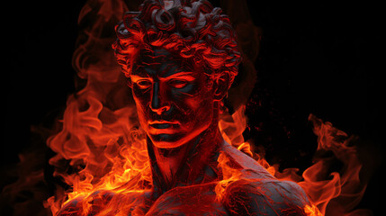 Vulcan The roman god of fire and smiting generate - obrazy, fototapety, plakaty