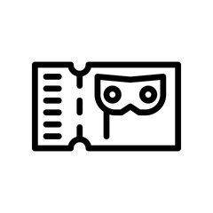 party mask line icon