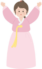 명절 한복 일러스트