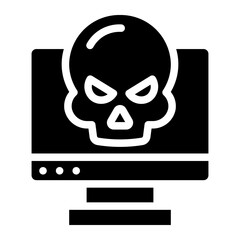 Obraz na płótnie Canvas hacked computer glyph