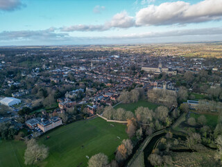 Winchester near college aerial shot