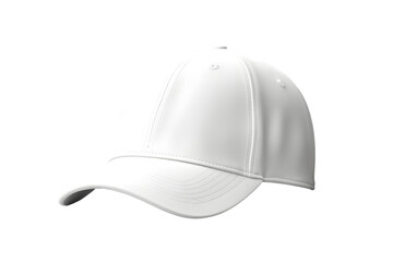 White baseball cap isolated on transparent background	