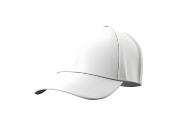 White baseball cap isolated on transparent background	