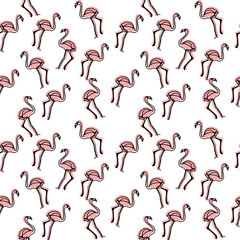 Flamingos seamless pattern repeat pattern 