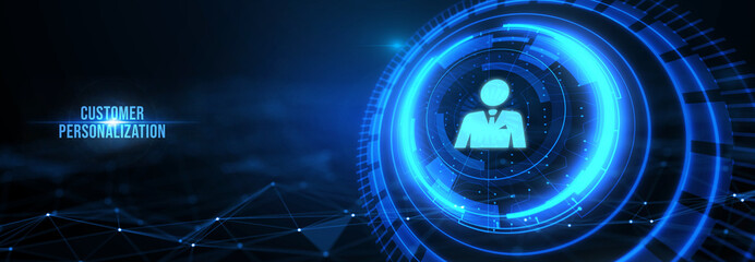 Customer service and care, patron protection, customer personalization. 3d illustration