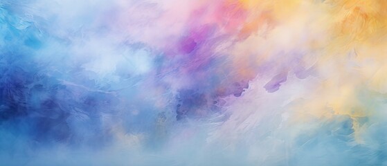 Hand drawn painting of abstract art panorama with colorful background, textured design, and creative illustration