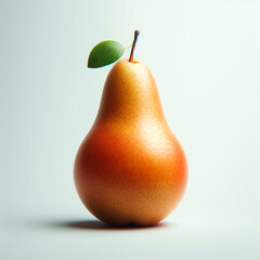 photorealistic image of a pear on a plain background, digital art