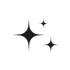 set of black and white stars, Bintang retro, bintang penghargaan, pernak pernik, hiasan dekorasi,