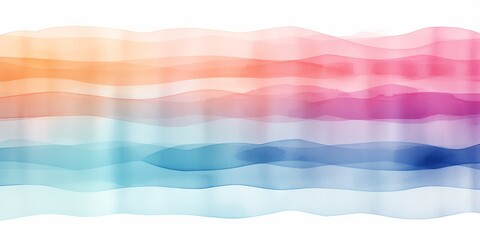 Watercolor stripe pattern in vibrant colors on a transparent background