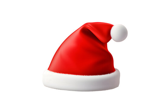 Santa hat  isolated on transparent background
