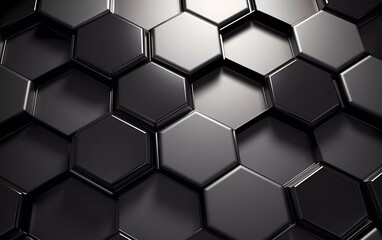 hexagon background with silver color. generative ai