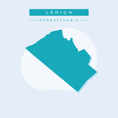 Vector illustration vector of Lehigh map Pennsylvania