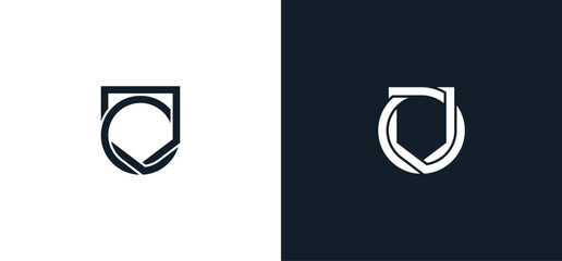 initial Letter O Shield Logo Concept icon sign symbol Element Design. Guardian, Protection, Security Logotype. Vector illustration template - obrazy, fototapety, plakaty