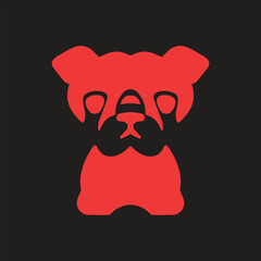 Bulldog logo design icon symbol vector template.