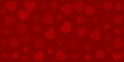 Banner for Valentines Day with border of hearts design