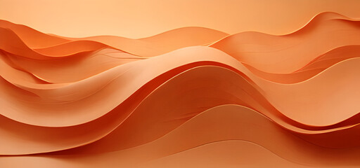 Soft Orange Waves and Gentle Curves. generated by AI