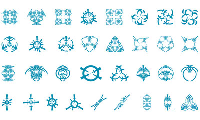 set of modern symbol. star glyph collection