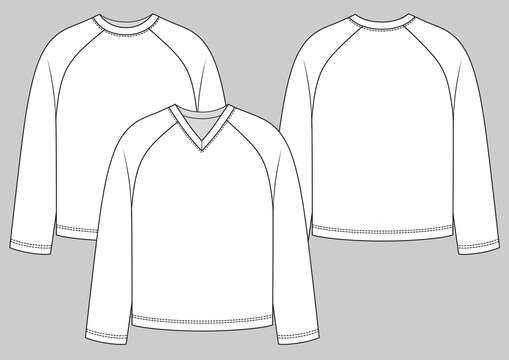 long sleeve oversized shirt with raglan sleeves