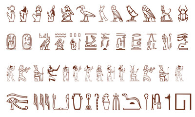 Ancient civilization icon pack - obrazy, fototapety, plakaty