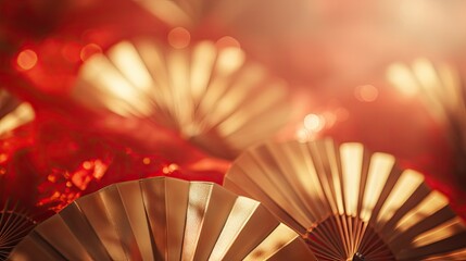 Joyful Chinese New Year, Beautiful Fan Background
