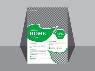 Modern home for sale flyer template. Set of editable minimal poster template. real estate business print ready flyer