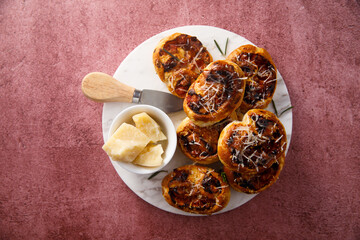 Homemade cheese buns with rosemary