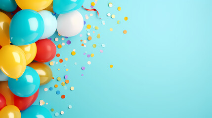 Colorful balloon decoration for birthday celebration
