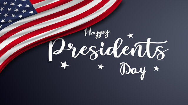 Happy Presidents Day USA Flag Background