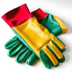 yellow glove on a white background