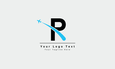 R letter air travel and tour logo, Combined letters r and airplanes in unique Air Plane Company Vector Design. letter r airline Logo Plane Travel Icon. Airport Flight World Aviation