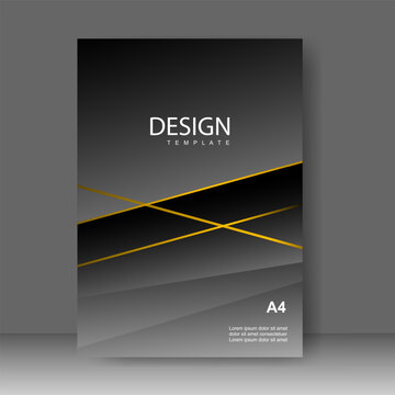 Book cover design luxury modern style. for Brochure template, Poster, Annual report, catalog, Simple Flyer promotion, magazine. Vector illustration