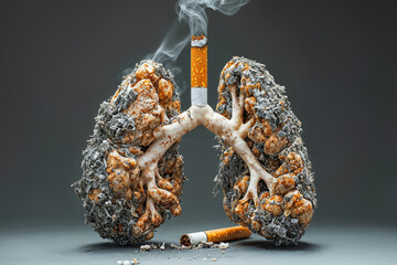 The Harsh Reality: Diseased Lungs from Smoking - A Stark Health Warning
