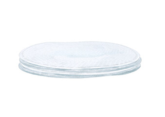 Digital watercolor stack of the toner pad isolated om a white background