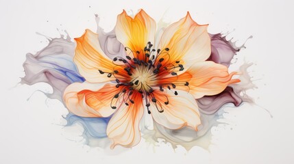 Obraz na płótnie Canvas orange lily flower