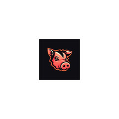 pig mascot logo icon