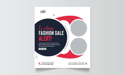 New arrival Fashion Sale Social media post on web banner vector template.