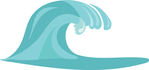 tsunami vector illustration on transparent background. Simple icon element illustration from weather concept.